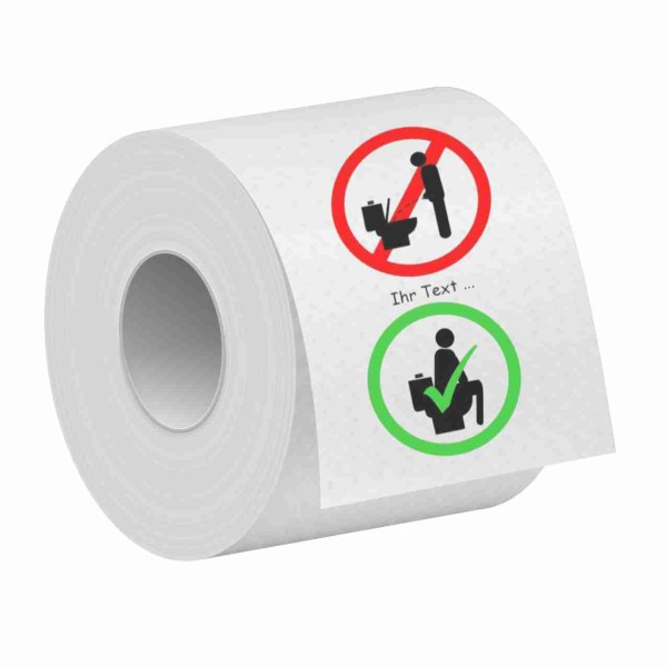 Klopapier - Auf der Toilette bitte sitzen