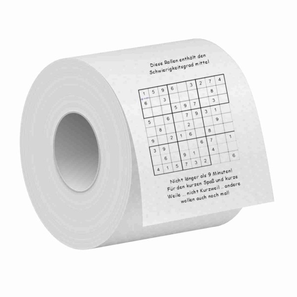 Klopapier - Sudoku Schwierigkeitsgrad Mittel